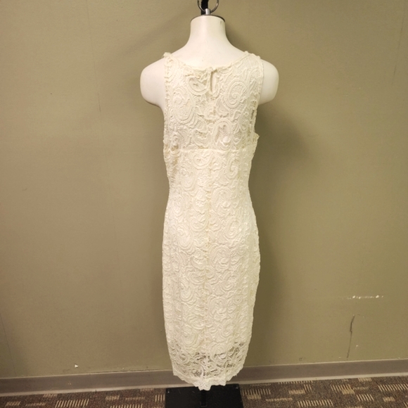 Wishful Park Ivory Embroidered Lace Scalloped Hemline Sleeveless Dress Sz XXL - Picture 4 of 14
